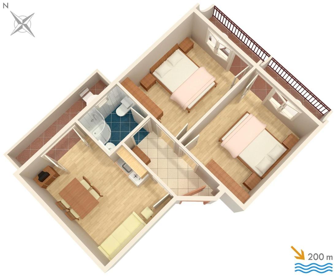 Apartments with a parking space Baska Voda, Makarska - 2709 Bagian luar foto